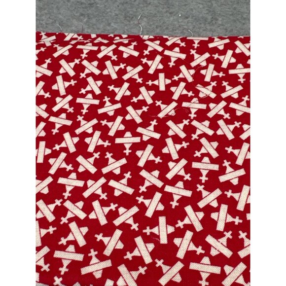Marcus Fabrics Aunt Grace Baskets of Scraps Cotton Quilting Fabric Red/White 1/2 - Picture 4 of 6